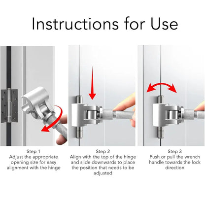 Hingexa ALIGN-X1 Door Hinge Adjustment Tool – Universal Heavy-Duty Steel Key for Interior & Exterior Doors, Cabinets & RVs